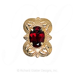 GS494 G - 14 Karat Gold Garnet Slide 